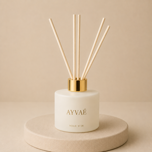 Tortoiseshell Amber Glass Diffuser and Candle Set